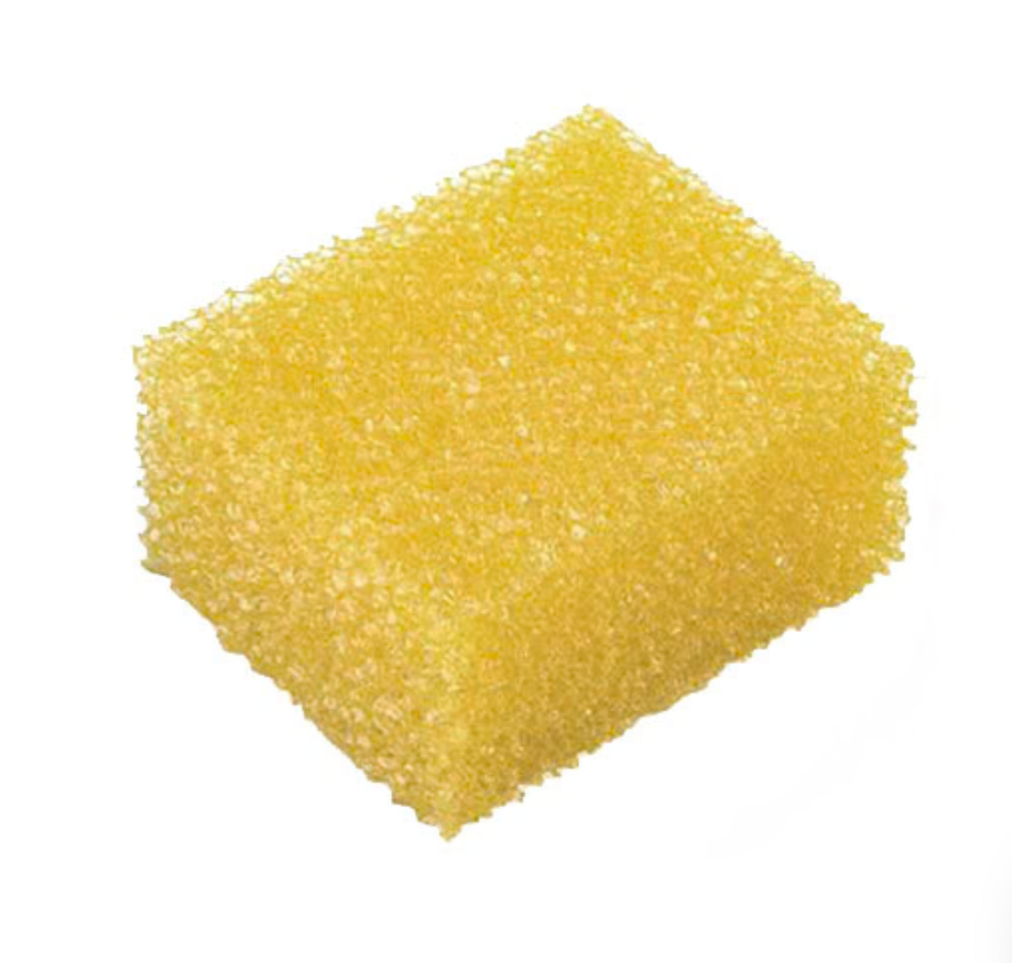 Yellow exfoliating sponge