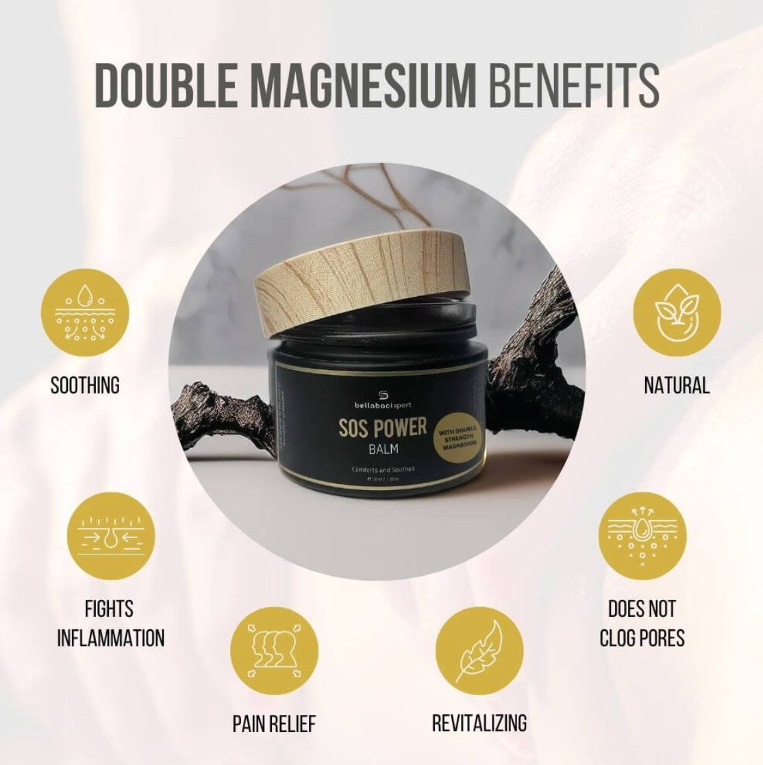 Bellabaci SOS power Balm with CBD and Magnesium